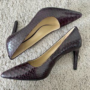 Michael Kors Dorothy Flex Pump: Purple Embossed Leather